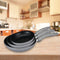 Royalty Line RL-FM3F: Marmeren coating gesmeed aluminium 3-delige braadpannenset rood