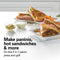 Royalty Line Tosti Apparaat - Contactgrill - Panini Grill - 1500W - Toaster Grill - Tosti Ijzer - Grill Apparaat Met Lekbak - Instelbare Thermostaat - Antiaanbaklaag - Zwevende Bovenplaat -Rood