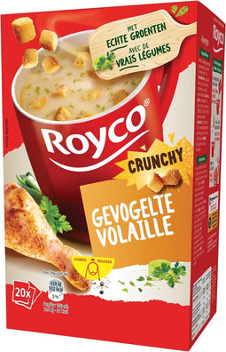 Royco Minute Soup gevogelte met croutons | pak van 20 zakjes