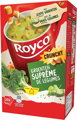 Royco Minute Soup groentensuprême met croutons | pak van 20 zakjes