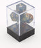 HOT Games Stardust - Dobbelstenen set - 7 stuks kunststof blauw rood (7 stuks)