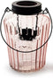 ROZE GESTREEPTE LANTAARN GLAS