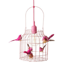 Dutch Dilight pendant lamp birds pink