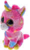 Roze pluche Ty Beanie eenhoorn knuffel Fantasia 15 cm
