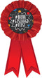 Rozet thema geslaagd rood 14 cm
