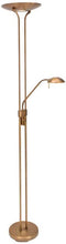 Mexlite Biron 7500BR - Vloerlamp - Draaibaar en kantelbaar 180 cm hoog - Brons