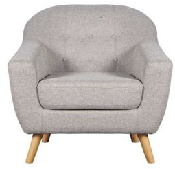 Home ESPRIT - Leunstoel - Scandi ontwerp - Beige 83 x 80 x 80 cm