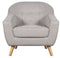 Home ESPRIT - Leunstoel - Scandi ontwerp - Beige 83 x 80 x 80 cm