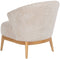 Leunstoel Crème Natuurlijk Rubberwood Foam Weefsel 71 x 75 x 76 cm