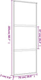 vidaXL - Schuifdeur - 76x205 - cm - mat - ESG-glas - en - aluminium - goudkleurig