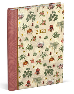 Botanic agenda 2023 - Lannoo - verborgen ringband - 1 week per 2 pagina's - 12 x 16 cm - beige