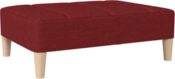 vidaXL - Voetenbank - 78x56x32 - cm - stof - wijnrood