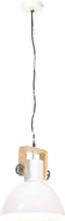 vidaXL Hanglamp industrieel rond 25 W E27 30 cm wit