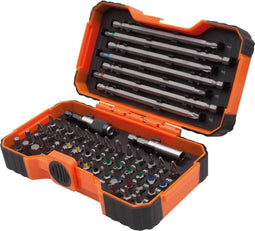 Bahco 59/S54BC - Bitset 54-delig - Geschikt voor Gleuf TORX® Phillips Pozidriv Zeskant - Zwart Oranje