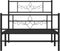 vidaXL - Bedframe - met - hoofd- - en - voeteneinde - metaal - zwart - 100x190 - cm