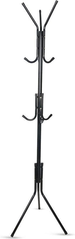 MiRi Kapstok – Staand – 178cm hoog – 9 haken – Metaal – Zwart – Kleerhanger – Hal / Woonkamer / Slaapkamer
