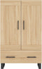 vidaXL - Hoge - kast - 69,5x31x115 - cm - bewerkt - hout - sonoma - eikenkleurig