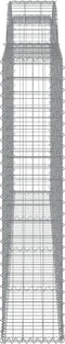 vidaXL - Schanskorven - 7 - st - gewelfd - 300x30x140/160 - cm - ijzer