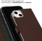 Selencia iPhone 14 Plus - Echt Lederen Bookcase - 3 Pashouders - Bruin
