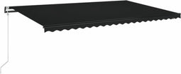 vidaXL - Luifel - automatisch - uittrekbaar - 500x350 - cm - antracietkleurig