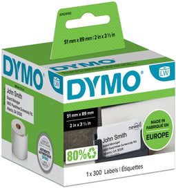DYMO LW - Afspraakkaartjes en naambadges - 51 x 89 mm - Wit (300 stuks)