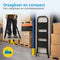 BRASQ Huishoudtrap 3-treden - Inklapbare metaal trap - Antislip - Zwart