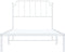 vidaXL - Bedframe - met - hoofdbord - metaal - wit - 100x190 - cm