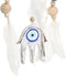 Ophangdecoratie DKD Home Decor Blauw Wit Veer Mediterrane (14 x 5 x 45 cm) (2 Stuks)