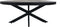 Ovale salontafel - 120x80x44,5 - Zwart - Mangohout/metaal