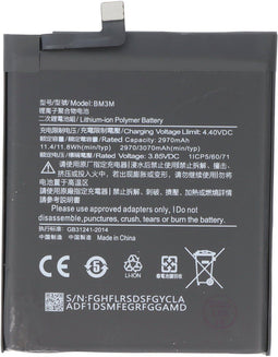 Accu geschikt voor Xiaomi 9 SE, Li-Polymer, 3.85V, 3070mAh, 11.8Wh, zonder gereedschap