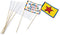 Colorations Canvas Vlaggen met Stok Wit, Set van 12