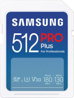 Samsung Pro Plus - SD Geheugenkaart 512GB - UHS-I 180MB/s Lezen 130MB/s Schrijven
