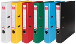 Pergamy ordner, voor ft A4, volledig uit PP, rug van 5 cm, geassorteerde kleuren 10 stuks