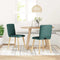 vidaXL - Eetkamerstoelen - 2 - st - stof - donkergroen