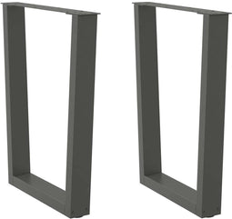 vidaXL - Eettafelpoten - 2 - st - V-vormig - 60x(72-73,3) - cm - staal - antraciet