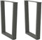 vidaXL - Eettafelpoten - 2 - st - V-vormig - 60x(72-73,3) - cm - staal - antraciet
