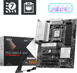 MSI PRO B850-P WIFI - Moederbord ATX - AMD Socket AM5 - 4x DDR5 - 256 GB maximum geheugen - Wi-Fi 7 (802.11be) - Bluetooth 5.4
