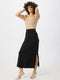 Vero Moda VMAVA NW ANCLE SKIRT GA NOOS - Dames Rok - Zwarte maxi enkelrok met split - Maat XS