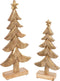 J-Line decoratie Kerstboom - hout - goud - large