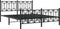 vidaXL - Bedframe - met - voetbord - zonder - matras - metaal - zwart - 160x200 - cm