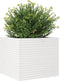vidaXL - Plantenbak - 80x80x68,5 - cm - massief - grenenhout - wit