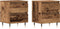 vidaXL - Nachttafels - 2 - stuks - Oud - Hout - 40x35x50 - cm - Gelaagd - Hout