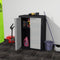 vidaXL - Tuinkast - met - 1 - schap - zwart - en - grijs