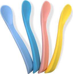 HI NATURE™ Baby lepeltjes - Siliconen babylepel - 100% BPA vrij - 4 stuks