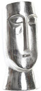 Vaas DKD Home Decor 17 x 16 x 36 cm Gezicht Zilverkleurig Aluminium Modern
