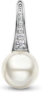 TI SENTO Dames Oorbellen - 925 zilver - Wit parel - 7938PW
