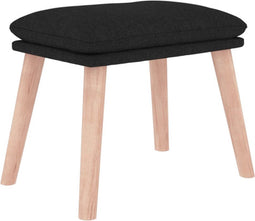 vidaXL - Voetenbank - 45x29,5x35 - cm - stof - zwart