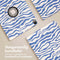 imoshion Tablet Hoes - Geschikt voor iPad Air 5 (2022) / Air 4 (2020) - 360° Draaibare Design Bookcase 2.0 - White Blue Stripes