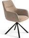Furnihaus Olivia - Draaibare Eetkamerstoel - Armleuning 360° draaifunctie - Taupe