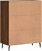vidaXL - Dressoir - 69,5x34x90 - cm - bewerkt - hout - bruin - eikenkleur